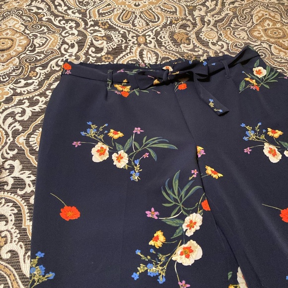 Jules & Leopold Floral Wide Leg Pants - Navy - Picture 2 of 5